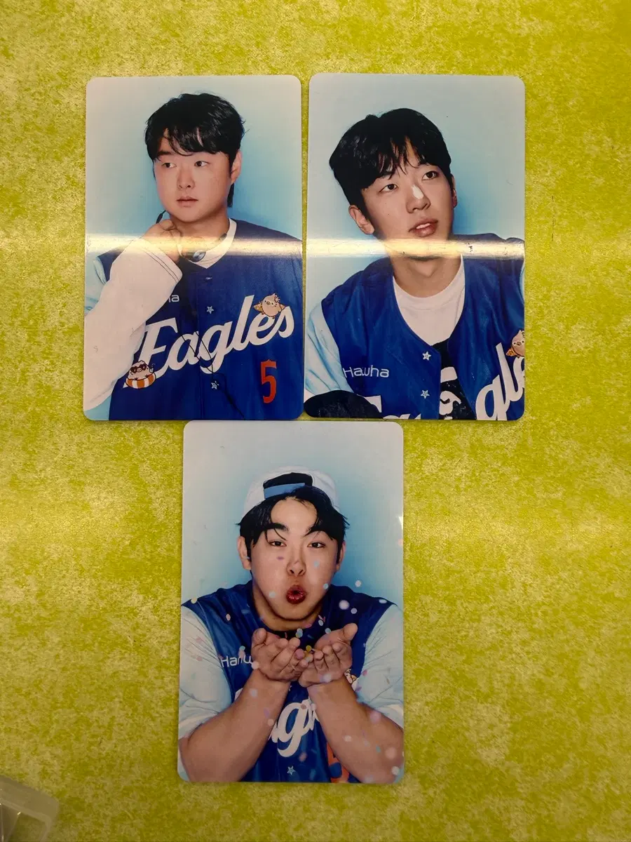 한화 이글스 문현빈 황준서 이도윤 선수 포카 탄수리 썸니폼