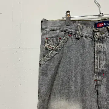 Vintage diesel mens jeans - y2k diesel krayver 0818d faded denim W32