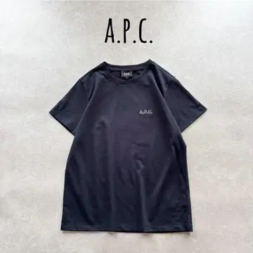 [새상품급] A.P.C. 최근 모델 티셔츠 자수 로고 크루넥 둥근넥