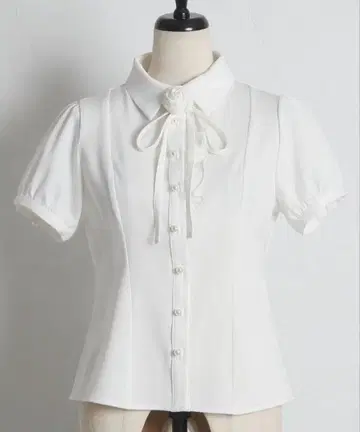 tocco closet 로즈 새틴 리본 포함 블라우스