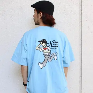 FREAK'S STORE 카오요리나카미 티셔츠 스카이블루