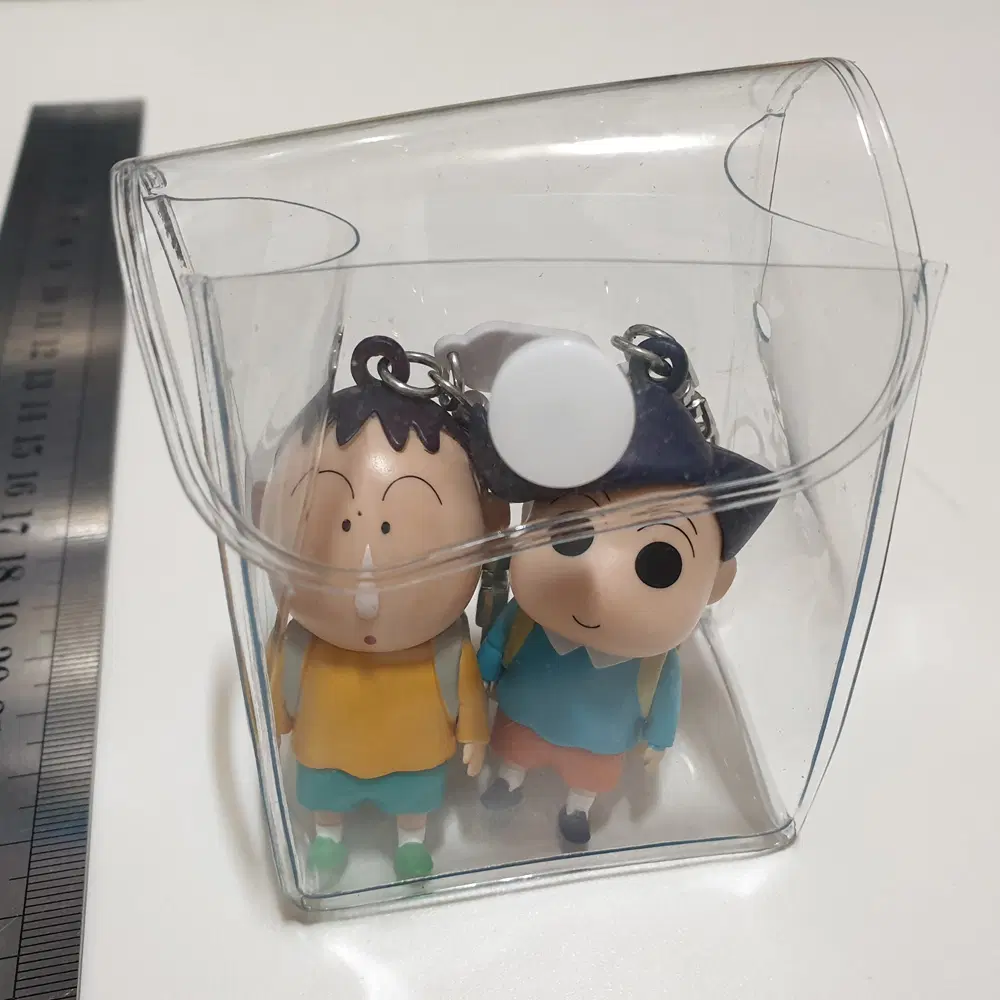 맹구 철수 키링 열쇠고리 세트(투명파우치포함)미사용 가챠 짱구는못말려