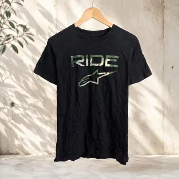 90s 빈티지 반팔 티셔츠 블랙 AlpinestarsRIDE