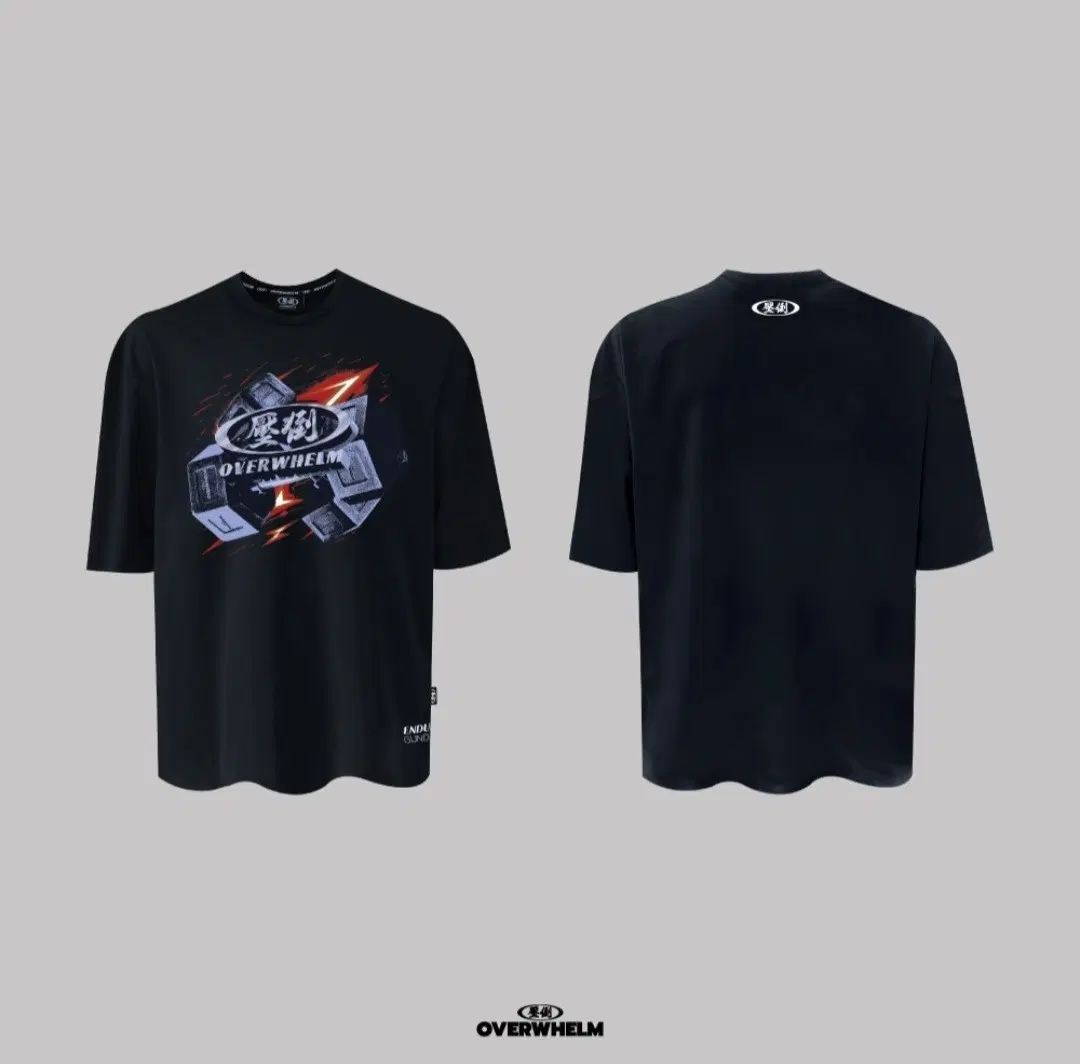 [블랙/XL] 압도 덤벨 그래픽 티셔츠 4Size