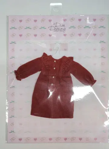 주니문 디어달링 22cm 인형 사이즈 (네오 브라이스) 코듀로이 원피스 레드