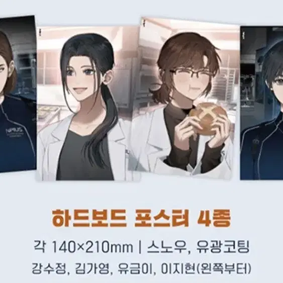 어바등 어두운 바다의 등불이 되어 양장본 굿즈 하드보드 포스터 4종 일괄 판매
