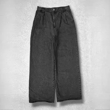 00s 블랙 와이드 데님 팬츠 아메카지 y2k 스트릿 해외 보이