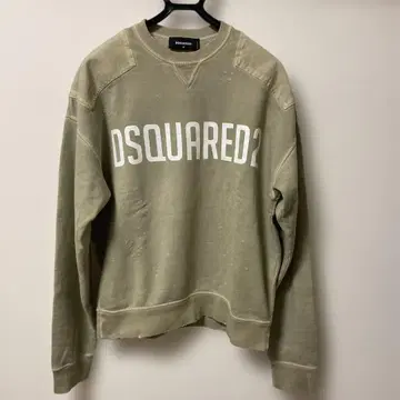 DSQUARED2 로고 프린트 맨투맨 옅은 카키 베이지 M