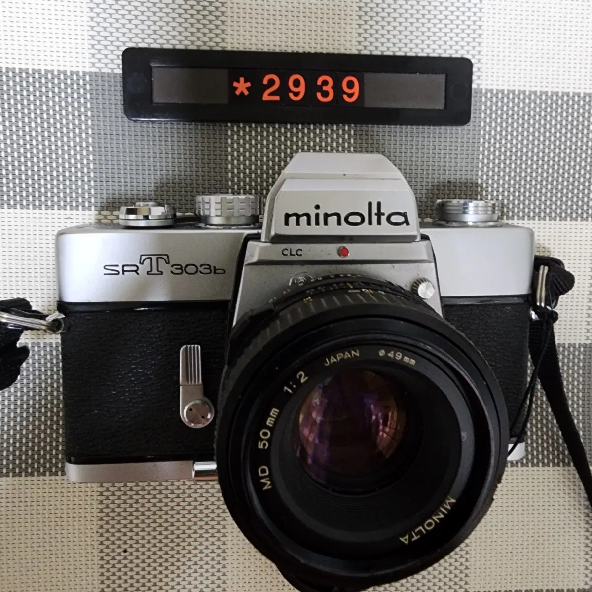 미놀타 sr T 303b 필름카메라 1대 2단렌즈 실버바디