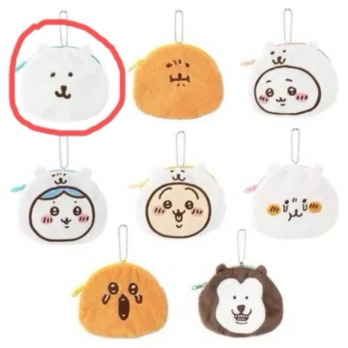 농담곰 나가노마켓 트레이딩 오카오 얼굴 동전지갑 파우치