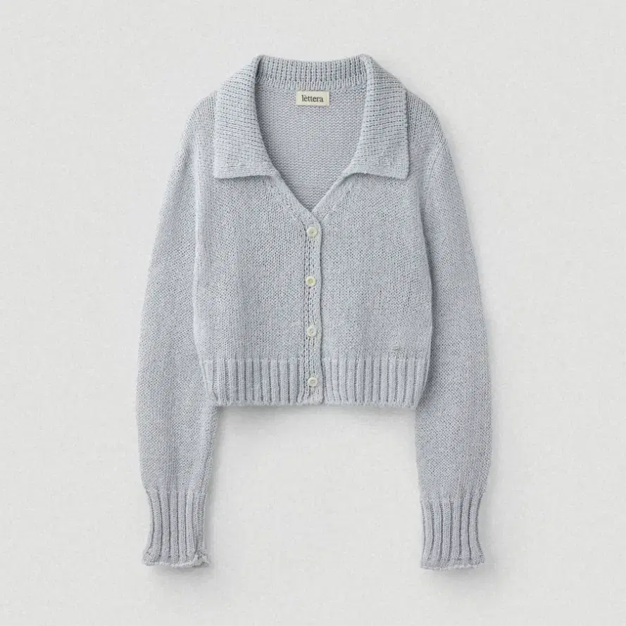 레테라 Collar Cropped Cardigan 여름 린넨 니트 가디건
