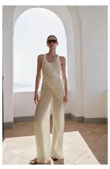 ZARA 크로셰 짜임 팬츠 L 미사용 새상품