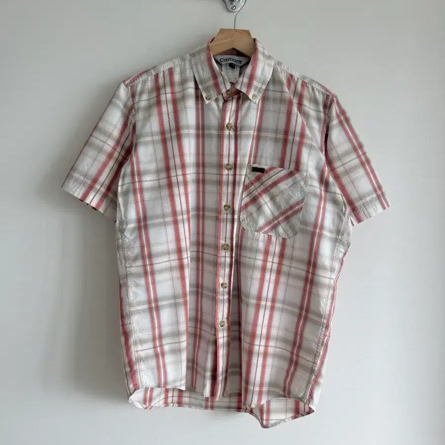 칼하트(Carhartt) 체크 반팔 셔츠