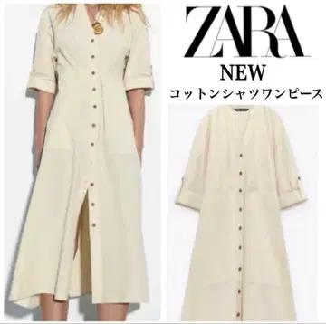 새상품급 ZARA 셔츠 원피스 [코튼] [시원한] [세탁 가능] [넉넉한]