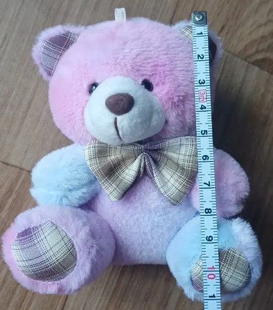 곰 인형 핑크/연보라 파스텔톤 키링