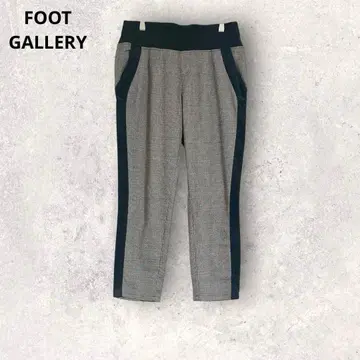 풋 갤러리 이지 팬츠 체크 무늬 허리밴딩 릴랙스 L