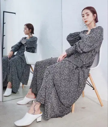 UN3D. 프린트 앙상블 셔츠 원피스