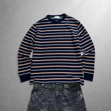 y2k 골든 베어 보더 텍스처 티 cboy