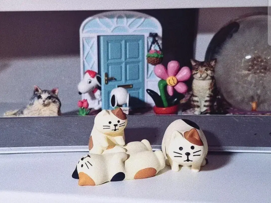 3개일괄] 데꼴 고양이 피규어