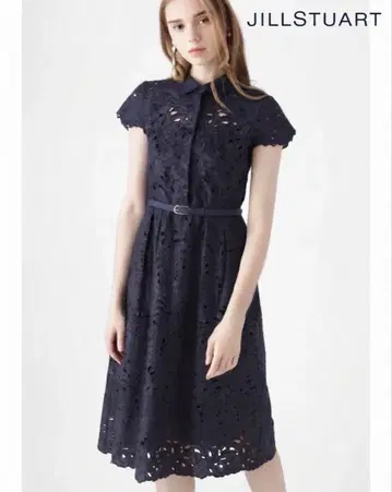 JILL STUART Endy ROBE 에바 플라워 레이스 카라 원피스