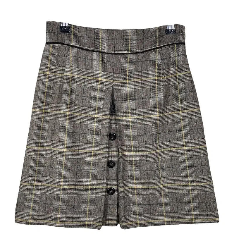 INDIVI 체크 버튼 미니스커트 [05]/24인치