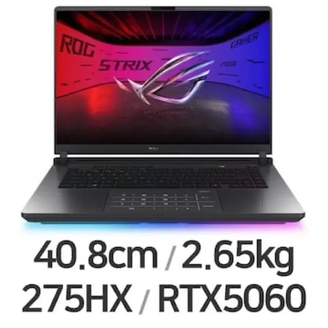 [아수스 스트릭스 게이밍 노트북] ASUS ROG STRIX G16 G615LM-S5168W / Ultra9 275HX / RTX 5060 / RAM 32GB / SSD 1TB