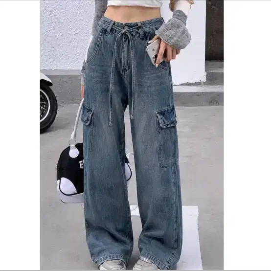 와이드 카고 데님 팬츠 청바지(완전 느좋!!!)