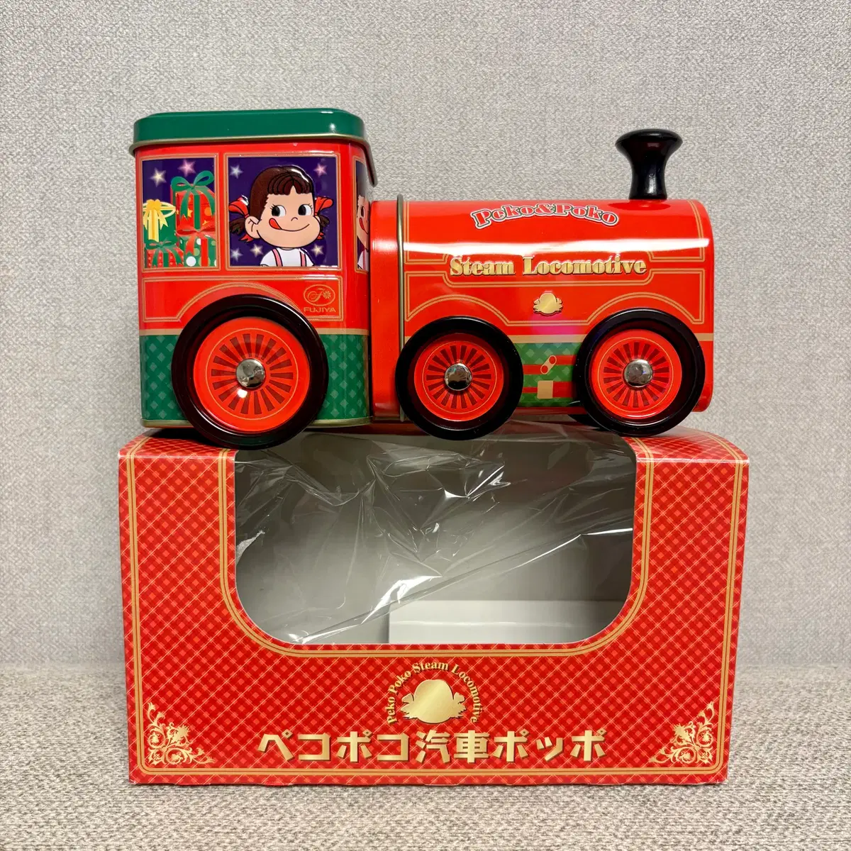 페코짱 기차 틴케이스 새상품