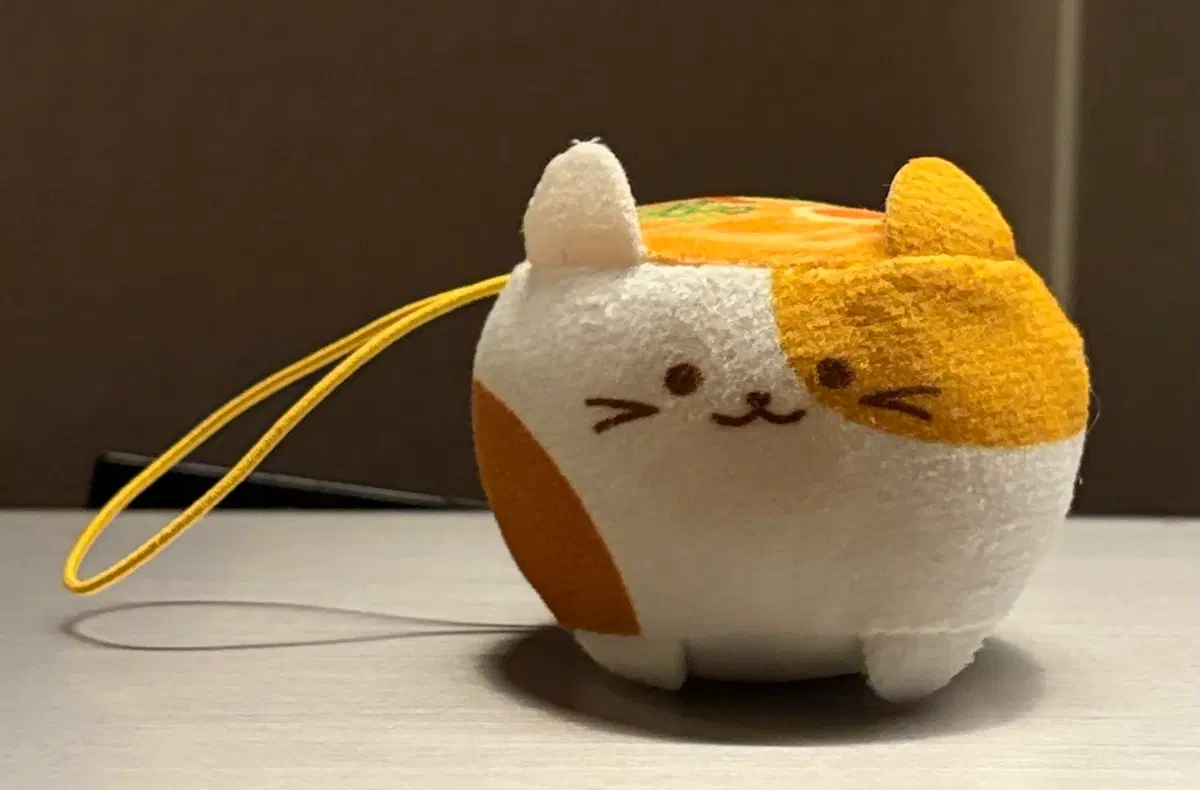 라멘 고양이 인형 키링