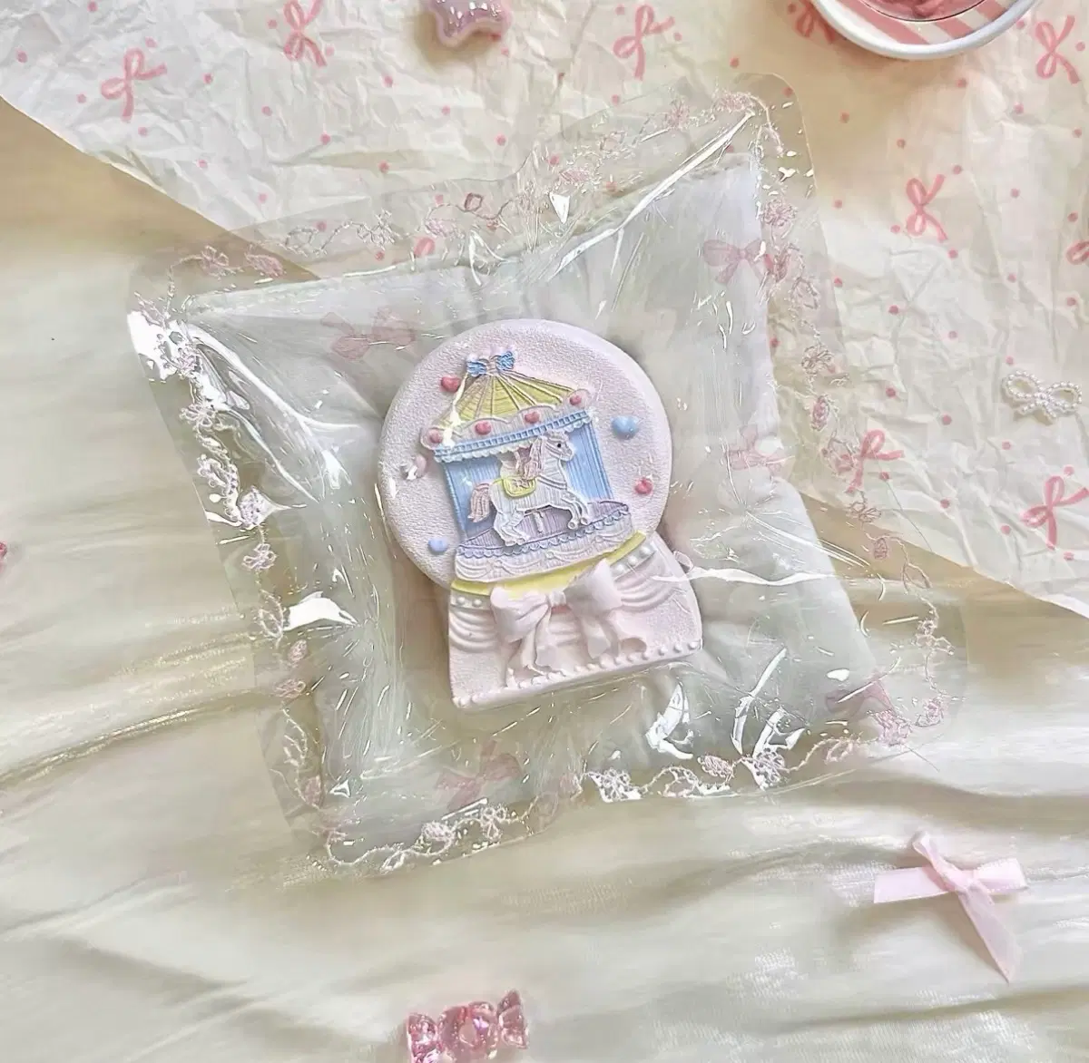 스노우볼 성 꽃병 말랑이 장원영 말랑이 수제말랑이 슬랑이
