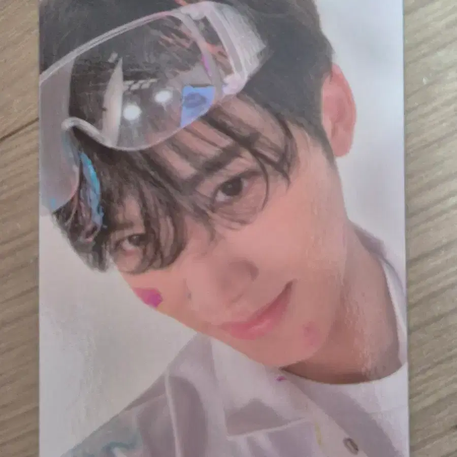 세븐틴 SVT 민규 페더썬 캐럿반 물감포카