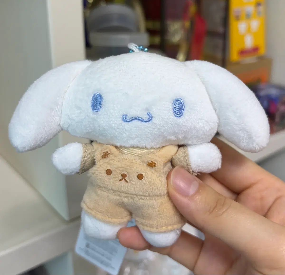 산리오 시나모롤 멜빵 코스튬 인형 키링