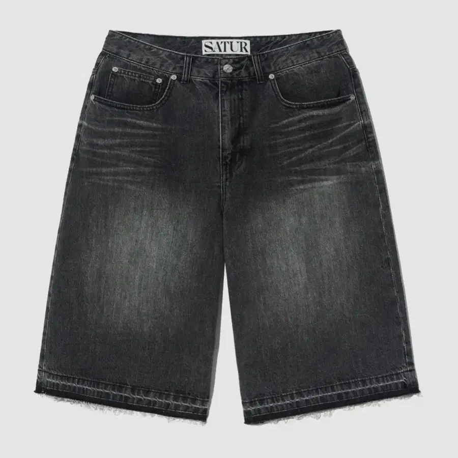 세터 가봉 데님 버뮤다 팬츠 뉴트로 블랙 M