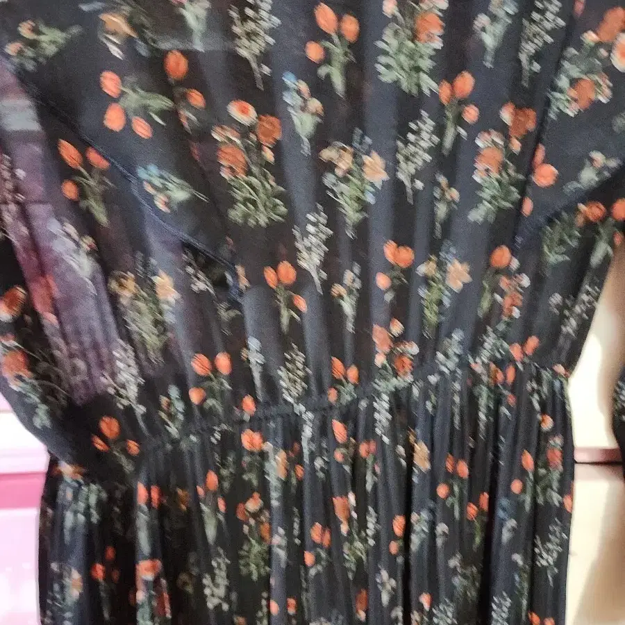 꽃무늬쉬폰원피스보통66맞음