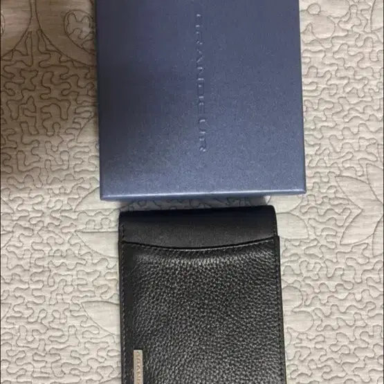 GRANDUER 남성 가죽 반지갑 블랙