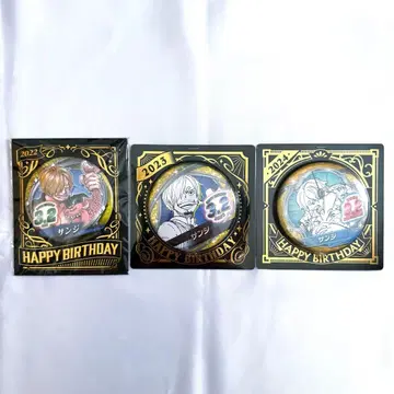 ONE PIECE 상디 벌스데이 캔뱃지 3종 세트