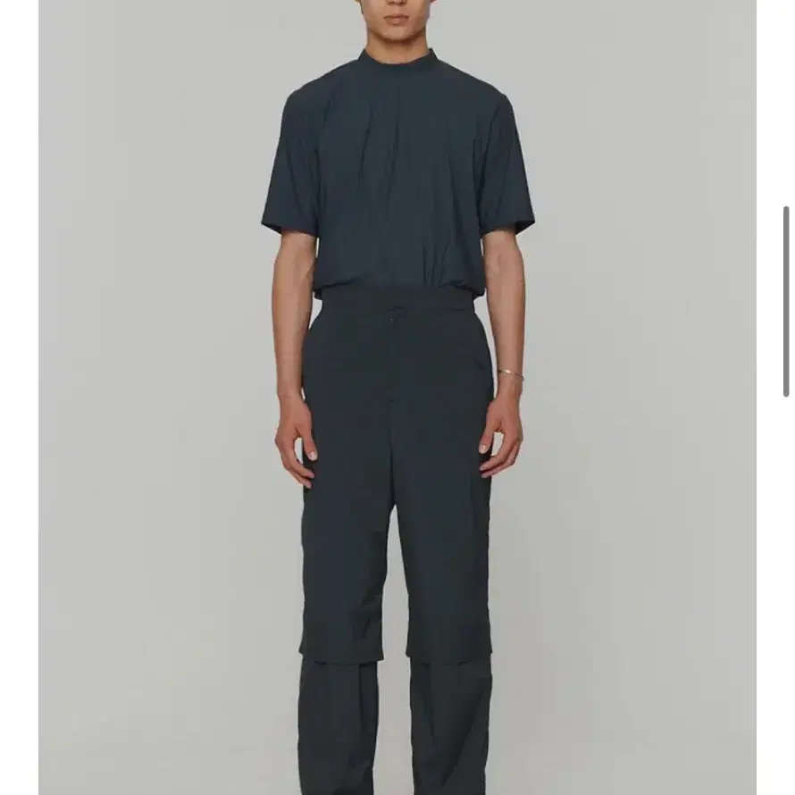 아모멘토 SHEER LAYERED PANTS (CHARCOAL) m
