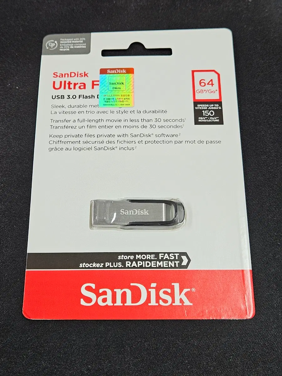 샌디스크 Ultra Flair USB 3.0 64GB 미개봉