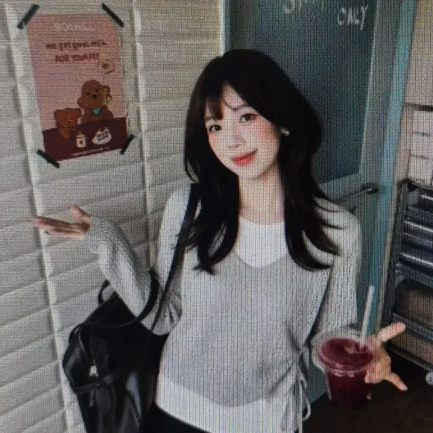 (해외배송)화이트 이너 붙어있는 아이스 긴팔 니트티
