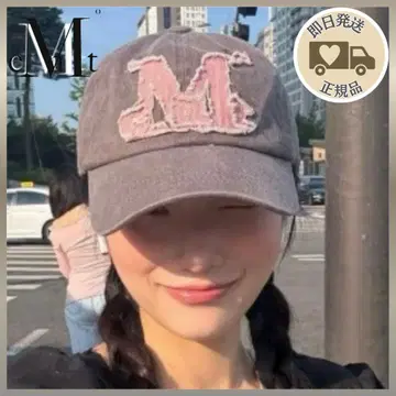 한국 대인기! MUCENT 빈티지 워싱 앱리케 볼 캡
