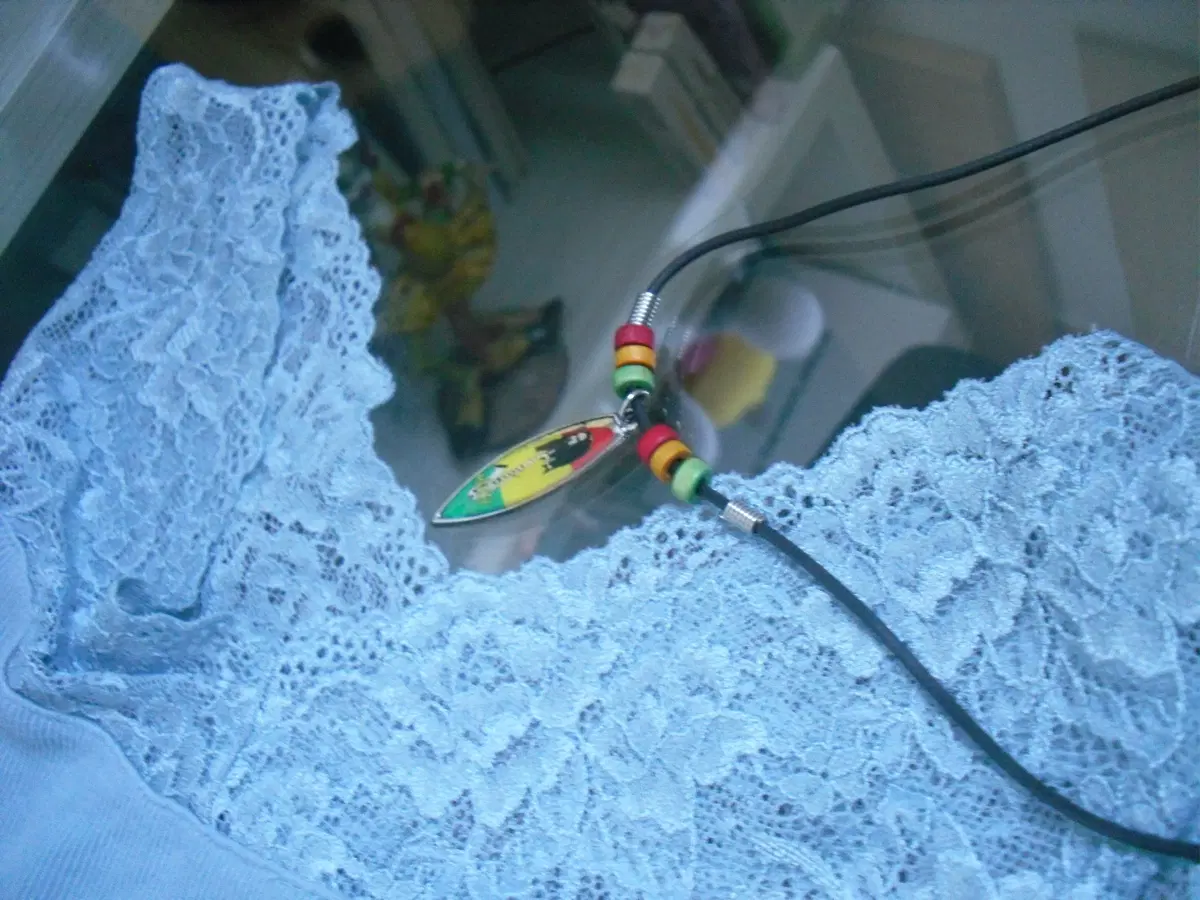 Rasta Color Surfboard Pendant Choker / 라스트 컬러 서핑보드 팬던트 초커