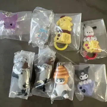 산리오 캐릭터즈 마스코트 키링 7종 세트