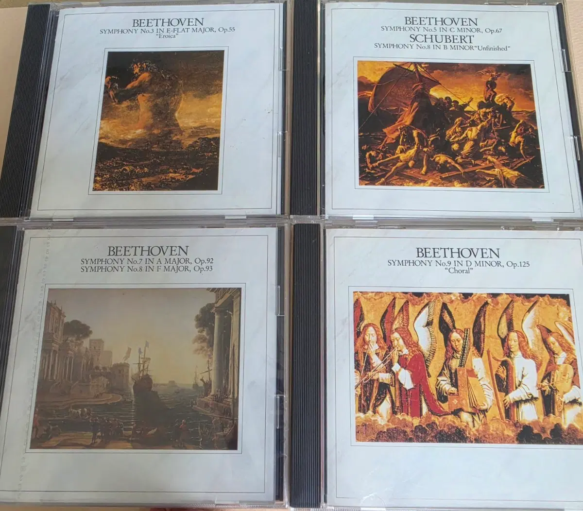 4CD,미개봉1 포함] 베토벤 교향곡 3~ 9번 영웅,운명,합창 외/브루노발터,주빈메타,로린마젤
