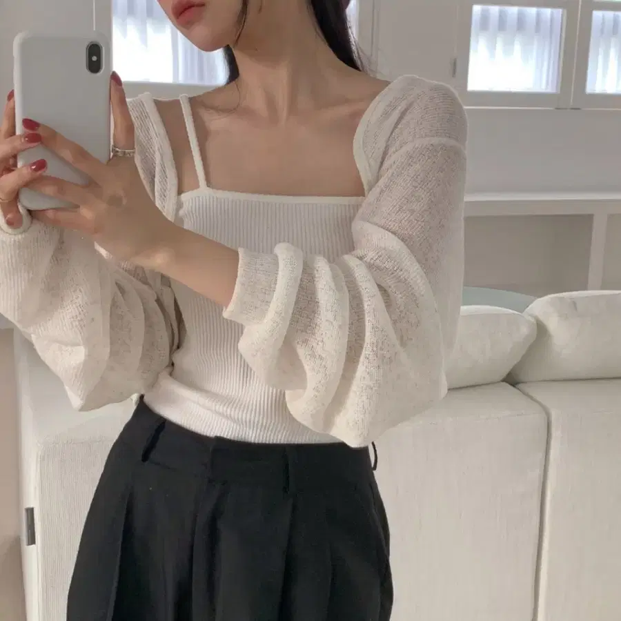 린넨 볼레로 가디건 (오트밀)