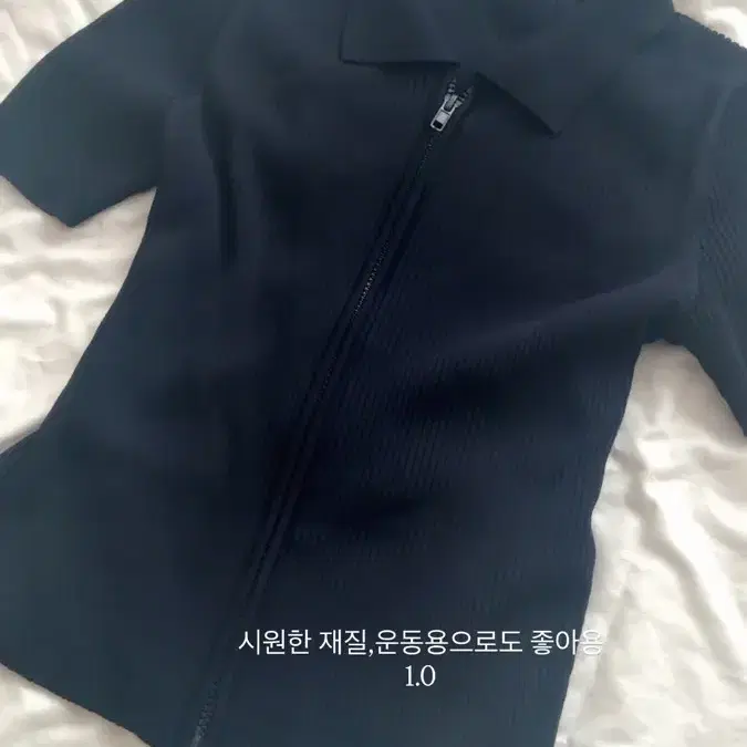 여름 반팔 집업니트