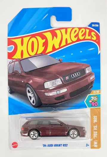 MATTEL HOTWHEELS HW: '70S VS '90S 2/10 HYW82 '94 AUDI AVANT RS2/레드 메탈 29/250
