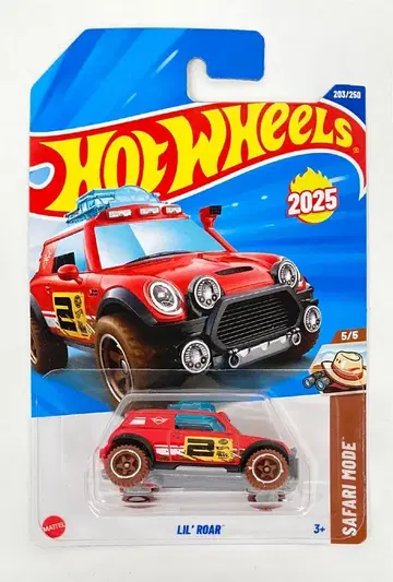 MATTEL SAFARI MODE 5/5 HOTWHEELS LIL' ROAR/레드 #2 203/250