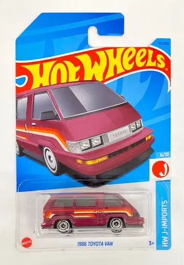 MATTEL HW J-IMPORTS 6/10 HOTWHEELS 1986 TOYOTA VAN 레드 95/250
