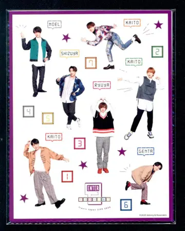 Travis Japan 20주년 ENTER1234567 스티커 세트*6매