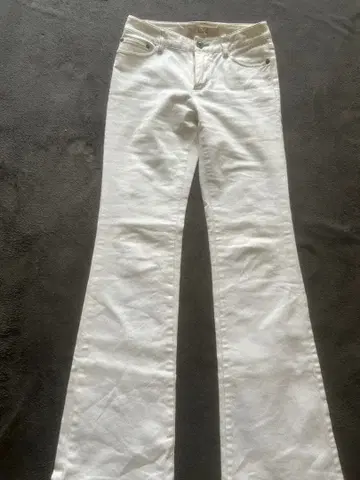 swag 화이트 플레어 데님 팬츠